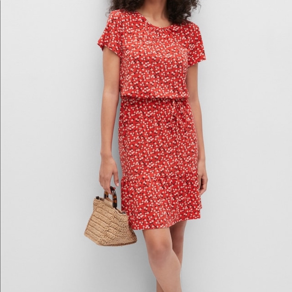 Flounce-Hem Fit-and-Flare Dress